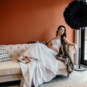 Bride getting makeup done in Simbali Bridal Suite